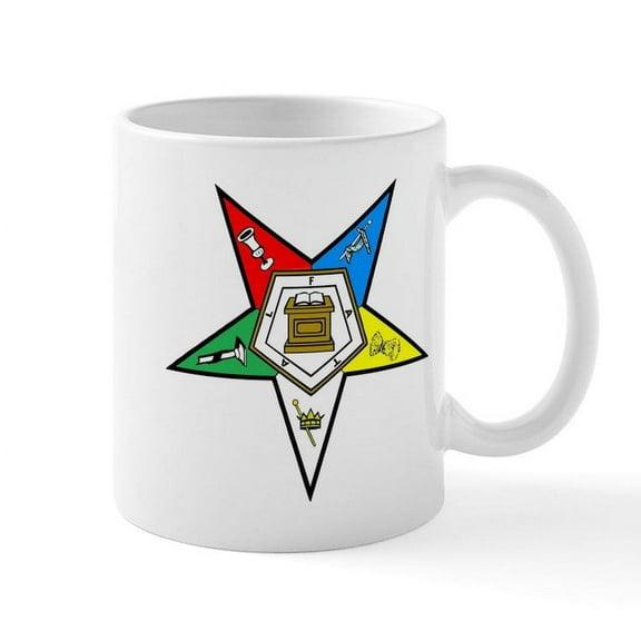 CafePress - Order Of The Eastern Star Mug - 11 oz Ceramic Mug - Novelty Coffee Tea Cup