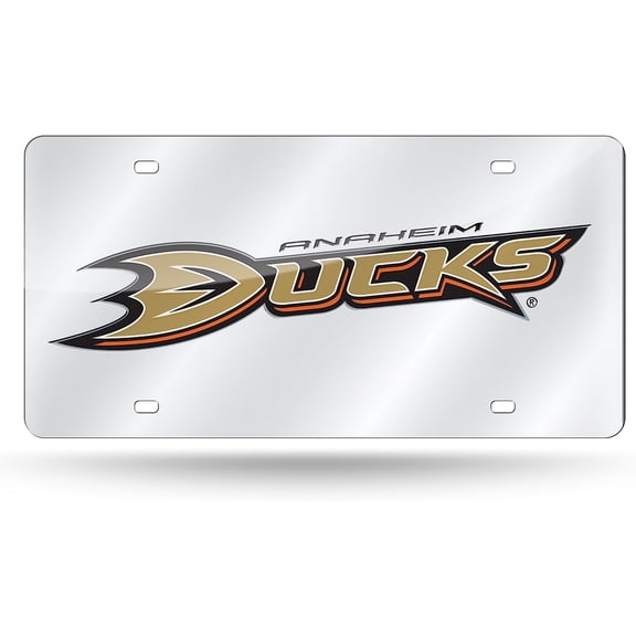 Anaheim Hockey Ducks Acrylic License Plate Laser Tag