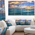 thumbnail image 1 of Exotic Tropical Beach at Sunset - Modern Seashore Canvas Art, 1 of 3