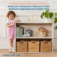 thumbnail image 3 of ECR4Kids Streamline 2-Shelf Single-Sided Storage Cabinet, 30in, Classroom Furniture, White Wash, 3 of 9