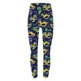 thumbnail image 5 of Hvot&aat Women Mardi Gras Leggings Stretch High Waisted Yoga Pants Sparkly Printed Carnival Party Pant, 5 of 5