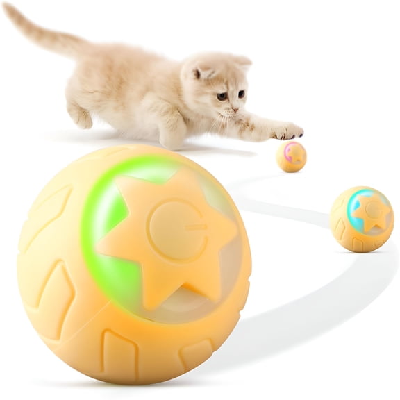 BESTSKY Interactive Cat Toy Ball, Cat Balls Automatic Moving Rolling Cat Toys for Indoor Cat Kitten