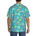 thumbnail image 5 of Balery Donut Men's Casual Button Down Shirt Short Sleeve Textured Summer Cuban Beach Shirts-XX-Large, 5 of 7