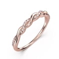 thumbnail image 2 of 0.22 Ct 1mm Round Cut 10K Rose Gold Twisted Vine Diamond Moissanite Ring, 2 of 4