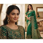 Sunsoul by Touchstone Indian Bollywood Desire Traditional Indian Peacock Motif Faceted Faux Emerald White Rhinestones Grand Designer Bridal Jewelry Chandelier Earrings In Gold Tone For Women.