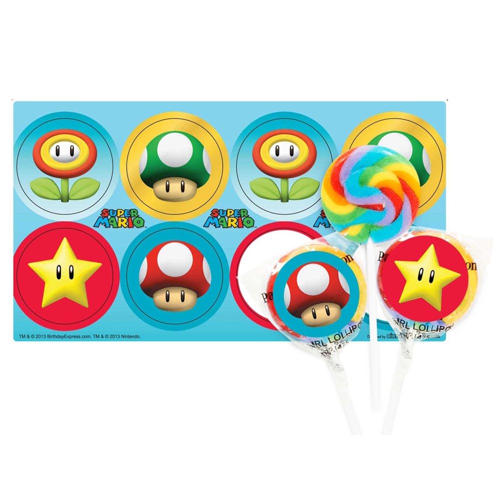 Super Mario Party Lollipop Favor Kit