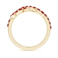 thumbnail image 2 of ANGARA Lab Grown 2.4 Ct Encrusted Ruby Infinity Knot Ring for Women in 14K Yellow Gold (Size-2mm) | July Birthstone, Birthday, Anniversary, Jewelry Gift for Women | Lab-Grown Ruby Ring, 2 of 7