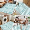 thumbnail image 5 of Striped 3x5 Area Rugs for Living Room, Ocean Turquoise Starfish Shell Jellyfish Coral Non Slip Floor Mat Washable Low-Profile Indoor Carpet for Bedroom, Dining Room, Bathroom, 5 of 9