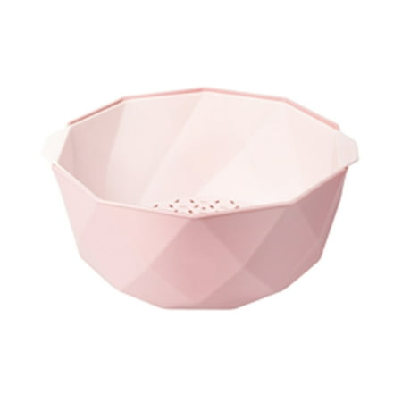 

Livesture Double-Layer Plastic Multifunctional Fruit Bowl Large pink