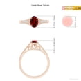 thumbnail image 5 of ANGARA Lab Grown 1 Ct Aeon Vintage Inspired Ruby Engagement Ring with Milgrain for Women in 14K Rose Gold (Size-7x5mm) | July Birthstone, Anniversary, Jewelry Gift for Women | Lab-Grown Ruby Ring, 5 of 7