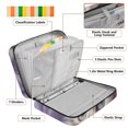 thumbnail image 4 of Haosy Accordion File Organizer Zipper Binder 500 Sheet 6-Tab Expanding File Folder Multi-Pocket 1.2 Inch 3 Ring Elegant Cat with Lilac Flowers Hat, 4 of 7