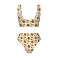 thumbnail image 6 of Rocae Thanksgiving Turkey for Bikini Set for Women Two Piece Sexy High Swimsuits Split Crossover Bikini Large, 6 of 9