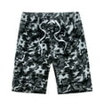 thumbnail image 3 of WREESH Men's Summer Beach Shorts Loose Swim Trunks Fashion Camouflage Print Swim Shorts Elastic Waistband Drawstring Shorts Casual Sports Shorts Gray, 3 of 3