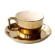thumbnail image 4 of Taza de café de cerámica de taza y platillo de té / chapados en oro Taza de espresso de cerámica, Fanmusic Taza de café de cerámica, 4 of 7