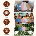 thumbnail image 7 of Blue Pink Brown Ombre Round Tablecloth, Fitted Table Cover with Elastic for 36"-44" Round Tables, Vintage Farmhouse Wooden Table Cloth Outdoor Indoor Dinning Party Waterproof Tablecloths, 7 of 7