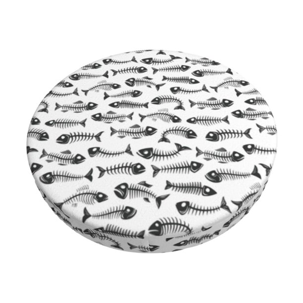 Balery Fish Bones Fundas de asiento para taburete de bar redondo de tela de terciopelo ajustables que protegen de arañazos y manchas para sillas de 14 a 17 pulgadas.-13 inch