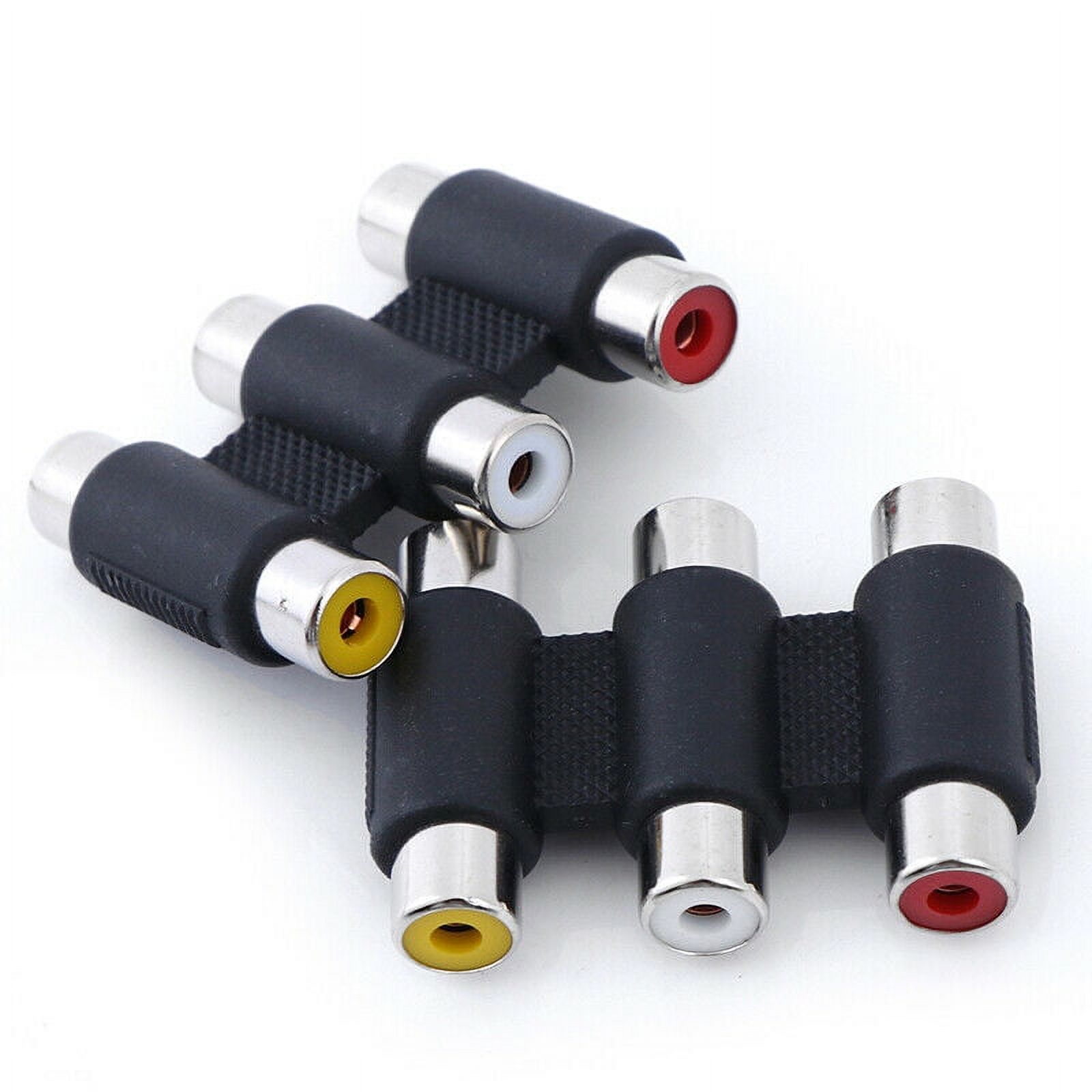 Datingday 1PC 3 RCA AV audio video female to female jack coupler adapter 3RCA connector - image 2 of 4