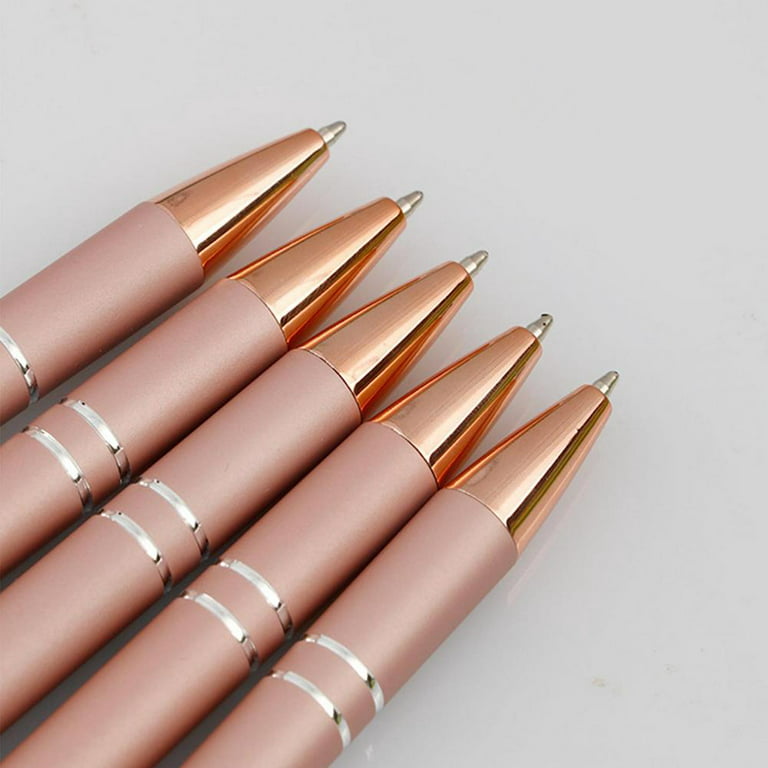 Tohuu Retractable Ballpoint Pens Rose Gold Retractable Ballpoint Pens  Stylish Journaling Pens Writing Pen with Stylus tip for Office School  Supplies security 