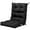 Black, variant on Barara King 22 x 44 Inch Tufted Outdoor Patio Chair Seating Pad-Beige