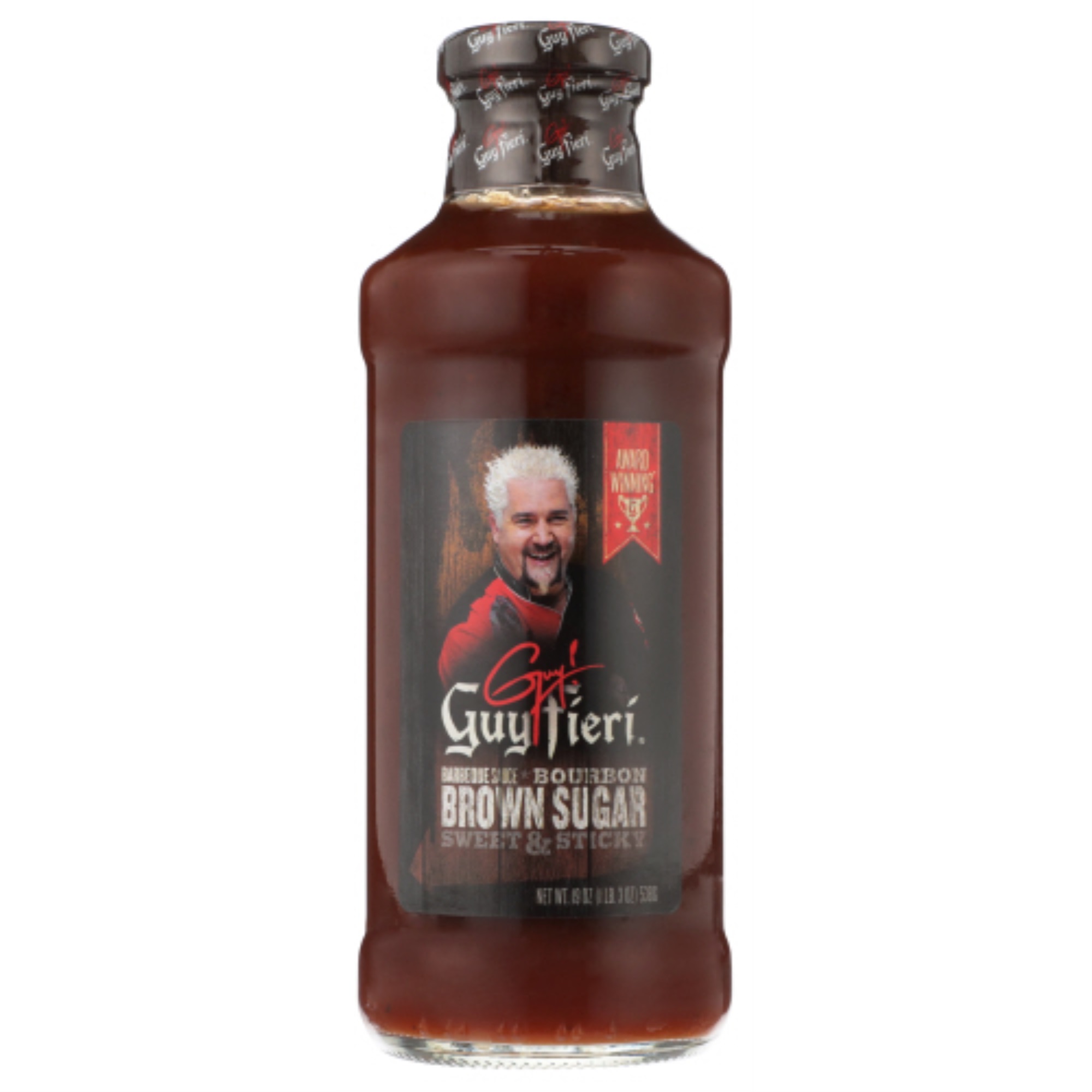 GUY FIERI, SAUCE BBQ SGR BRWN BOURBN, 19 OZ, (Pack of 6)