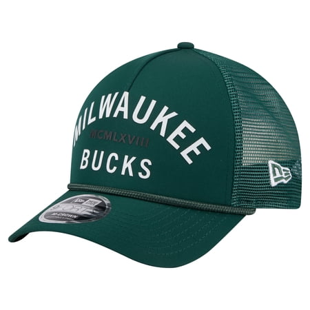 Men s-New Era Hunter Green Milwaukee Bucks Minimalist 9FORTY M-Crown Adjustable Hat