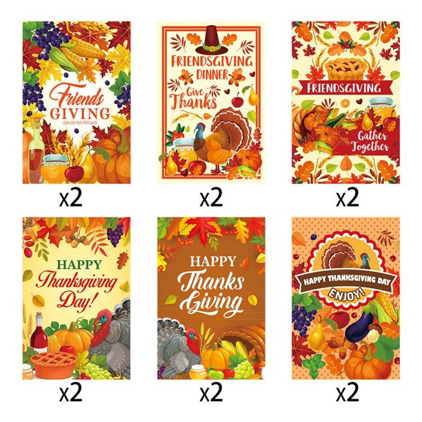 Pegatinas de Acción de Gracias, Otoño, Cosecha, 12 unidades