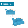 thumbnail image 2 of PLAYOUT KIDS | Sillón Infantil Modular Dino Couch Diseño Dinosaurio Azul Marino Espuma Alta Densidad, 2 of 4