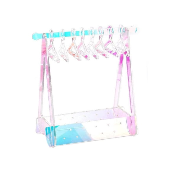 Colorful Jewelry Organizer and Earring Display Stand Space Saving Acrylic Earring Holder with Hanger Portable Display