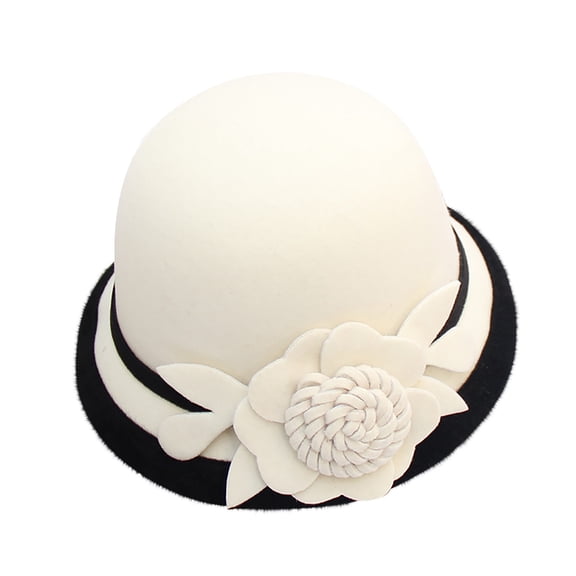 Derby Hat for Women Women'S Autumn And Winter Round Top Casual Fisherman'S Basin Cap Small Bowler Hat Wide Brim Sun Hat