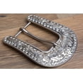 thumbnail image 3 of Set Of 6 Stainless Steel Finished Belt Buckle Set W/Bling Clear Crystal, 3 of 6
