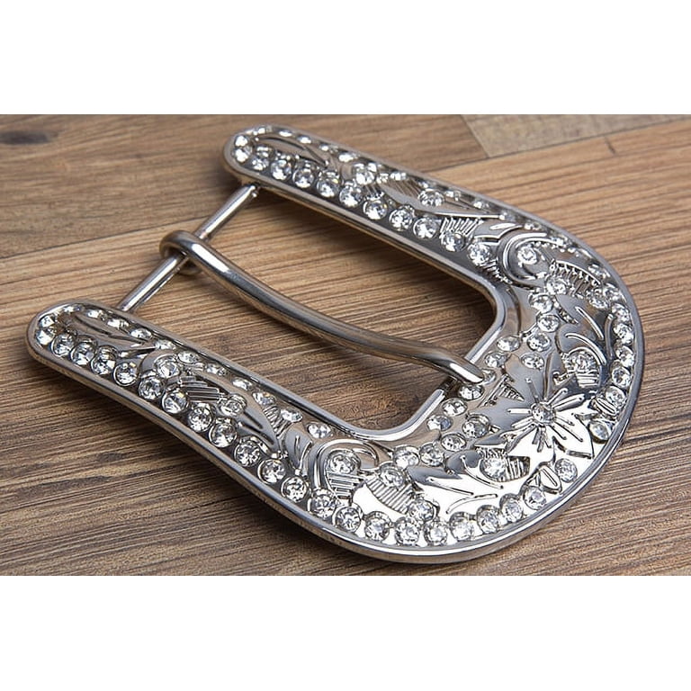 Set Of 8 Screw Back Concho Stainless Steel Belt Buckle Set  display picture 3