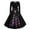 Black-4, variant on Women's Christmas Dress Long Sleeve Crewneck Printed A Lined Evening Skirt Black-1 S