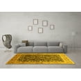 thumbnail image 3 of Ahgly Company Indoor Round Oriental Yellow Traditional Area Rugs, 6' Round, 3 of 4