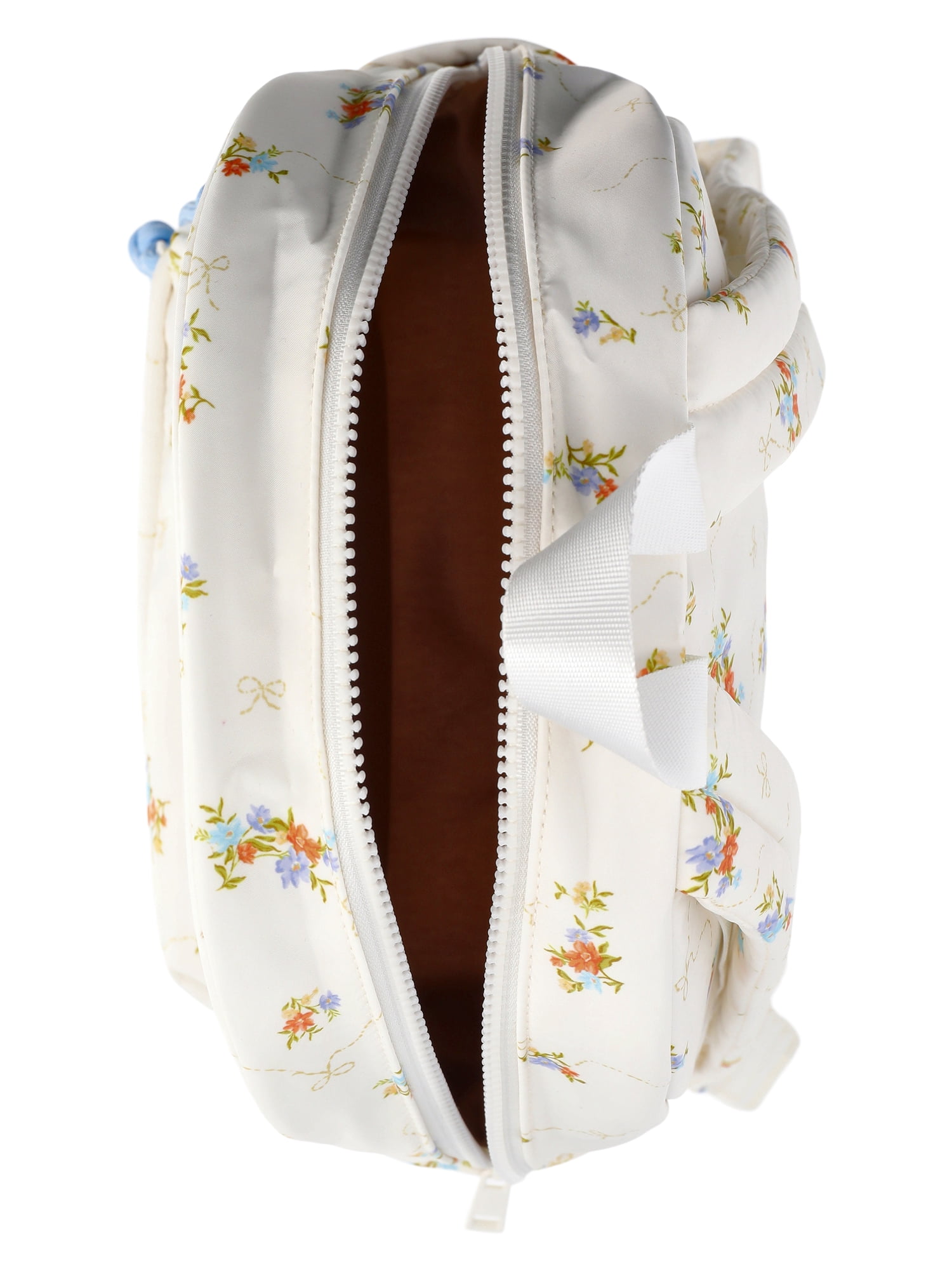 No Boundaries Women's Hands Free Mini Backpack, Off White Lilacs