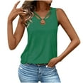 thumbnail image 2 of Pxiakgy Women's Sleeveless Eyelet V Neck Tank Top Cutout Keyhole Neck Casual T Shirts Dressy Trendy Cute Blouses Comfy Camisole Tunic Tops Eyelet Tops for Women,Mesh Summer Tops Flowy Cami Shirts S, 2 of 8
