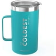 thumbnail image 2 of The Coldest Coffee Mug - Stainless Steel Super Insulated Travel Mug for Hot & Cold Drinks, Best for Tea, Lattes, Cappuccino Coffee Cup( Comet Tail Green 24 Oz), 2 of 6