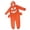 Orange, variant on Ruyelune Red Adult Pumpkin Onesie Costume Funny Hooded Halloween Pajamas for Party, Super Soft Flannel Jumpsuit for Men & Women S
