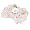 thumbnail image 2 of YFYANG Washable Heat-Resistant Placemats, 70% PVC/30% Polyester, Pink Cute Cat Pattern Kitchen Table Mat, 12" x 18" 1 Piece, 2 of 6