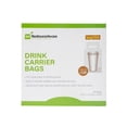 thumbnail image 4 of Bag Tek Clear Plastic Drink Carrier Bag - Fits 1 Cup - 6 1/4" x 3 1/4" x 11" - 100 count box, 4 of 10