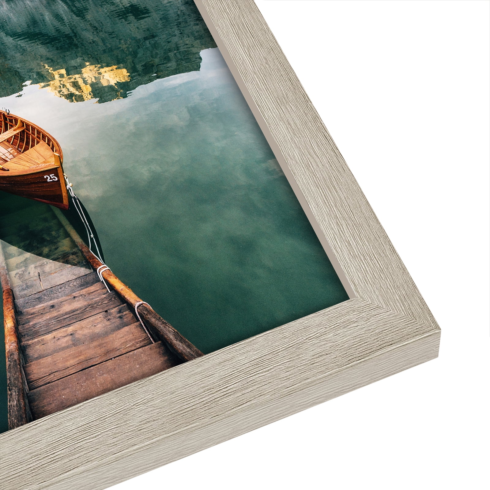 Americanflat 12x18 Picture Frame, MDF wood and shatter-resistant glass, portrait and landscape display, Driftwood