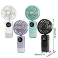thumbnail image 3 of Ventilador de cuello portátil Injueey Compacto con pantalla digital inteligente 5 velocidades color blanco, 3 of 6