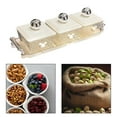 thumbnail image 2 of Platos para servir divididos, elegantes y prácticos para la mesa del comedor. 3 compartimentos, 2 of 9