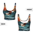 thumbnail image 3 of Sikiie Textured Bald Eagle Print Strappy Sports Bra for Women Padded Push Up Sports Bra Athletic Running Sports Bra Workout Bra Yoga Bra, 3 of 5