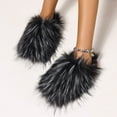 thumbnail image 5 of Women's Winter Faux Fur Slides House Slippers Fluffy Sandals Furry Slide Indoor Outdoor, 5 of 9