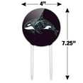thumbnail image 2 of Acrylic Killer Whale Orca with Waves Cake Topper Party Decoration for Wedding Anniversary Birthday Graduation, 2 of 6