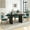Blue 4PCS, variant on KATBOC Modern Dining Table and Chairs Set, 70in MDF Table with 4 Padded Boucle Chairs,Mid-Century for Home, Kitchen, Family Gatherings, Black&White