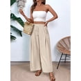 thumbnail image 6 of Women'S Wide Leg Palazzo Pants Dressy Casual Gaucho Pants Elastic Waist with Pockets Color XL, 6 of 9