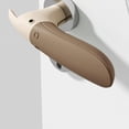 thumbnail image 3 of veasfak 2 Pcs Cute Shaped Anti-Collision Door Handle Caps Protector for Kitchen Bathroom Brown Gray, 3 of 9