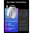 thumbnail image 3 of JSAUX Link Cable con Carga de 5M, compatible con Oculus Meta Quest 3S/3/2/Pro y Pico 4, PC VR, Accesorios de Steam VR, 2-en-1 Alto Velocidad 5Gbs USB3.0 a USB C para Auriculares VR, 3 of 7