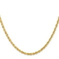 thumbnail image 2 of 14K Yellow Gold Rope Chain Necklace 20 inch 3 mm Diamond-cut Quadruple Lobster Clasp, 2 of 4